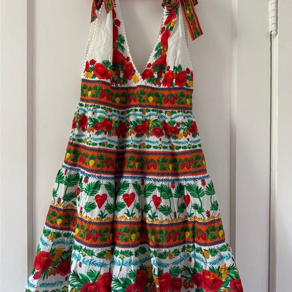 FARM Rio for Anthropology Multicolor Floral Midi Dress